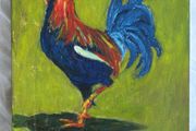 Original Painting of a Rooster