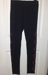 SALE!  Black Leggings with Rhinestone Design