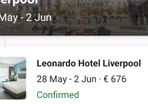liverpool leonardo hotel 5 nights
