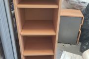 beech storage shelving cabinet