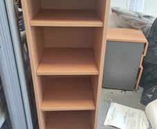 beech storage shelving cabinet