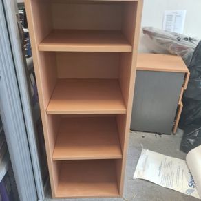 beech storage shelving cabinet