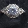 Vintage 9ct White Gold Cluster Ring  Size 51.5 Image 6
