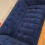 Blue velvet sofa Image 3