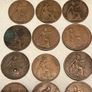 41 old English one penny coins 1903-1967 Image 2