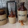 Vintage Pearsons of Chesterfield Stoneware Kitchen Set, Biscuits Jar, Sherry Dispenser and jar Image 2