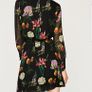ZARA  black dress floral print wrap around S Image 4
