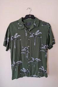 Tropical Palm Print Shirt Size M