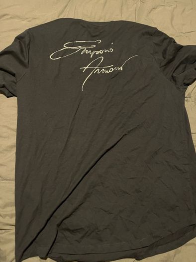 Armani mens t-shirt black silver size xxl