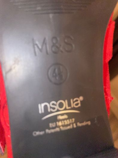 M&S Red suede ankle boot - Size 4.5