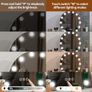 Hollywood Vanity Cosmetic Mirror with Lights, 50cm Round Makeup Mirror, Makeup Mirror with 12 Dimmable LED Bulbs, USB Output Port, 3 Lighting Modes, Tabletop and Wall Mounted For Bedroom Image 4