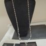 Black Silver Crystal Necklace with Gift Box Image 2