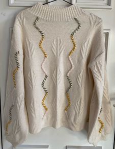Girls Cream knit jumper
