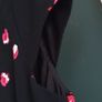 Kate Spade black falling floral ruffle detail dress with pink/red petals Sz 4 (Fit 10 UK) - Rrp 398 Dollars Image 9