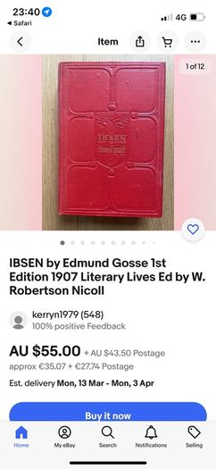 Antique Ibsen by Edmund Gosse 1907