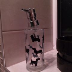 glass dog soap dispenser