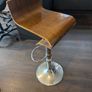 Bar Stools / Chair wooden Set of 2 with Low Back for Breakfast Kitchen Counter Island Image 2