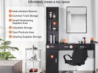 main image for ad Salon Station Unit  Matte Black with Storage &amp; Heat-Resistant Sleeves