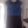 Beautiful royal blue&black playsuit,with crochet on the top half. Image 2
