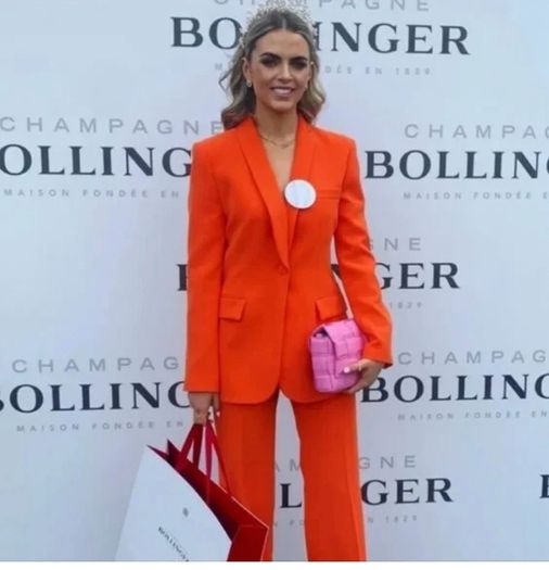 Fab Zara Bloggers Insta Famous Pumpkin Orange Suit Co Ord Blazer and Trousers   Size XL UK 14