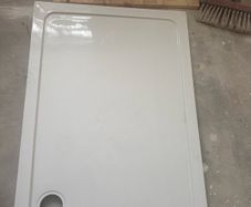 White shower tray