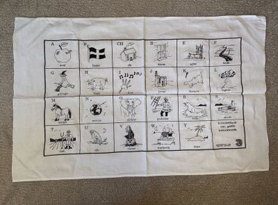 vintage Cornish Language Tea Towel