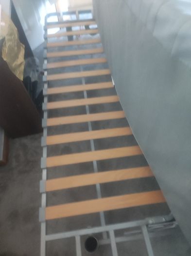 Grey click-clack sofa bed