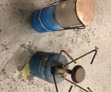 Vintage gas lamp & burner