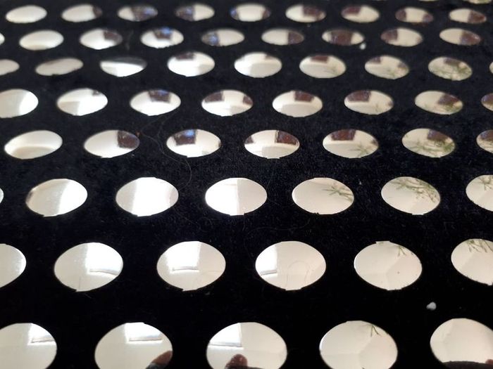 kaleidoscope mirrord fabric silver