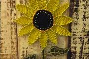 Handmade sunflower sting art