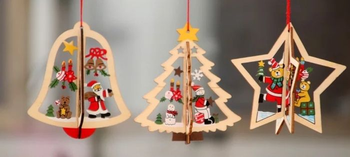Christmas 3D tree decorations