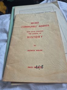 Vintage Booklet Secret Communist Agents by Patrick Walsh