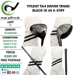 Titleist TSi4 Driver / 9 Degree / Tensei Black 1K 65 X-Stiff
