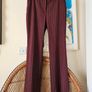 & Other Stories burgundy wool blend wide legged trousers office siren smart Size 12-14 Image 5