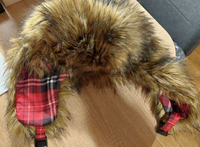 Faux Fur Scottish Tartan Winter Hat