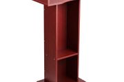Podium Stand, 1040 mm Wooden Lectern, Laptop Desk with Wide Reading Surface and Storage Shelf, Edge Stopper, Elegant Design, Flool-Standing