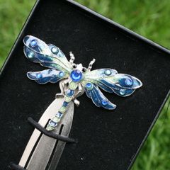 Art Deco Dragonfly Colorful Bookmark, Tea Party Favor, Teacher Gift