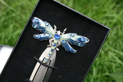 Art Deco Dragonfly Colorful Bookmark, Tea Party Favor, Teacher Gift