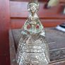 2 brass bells of ladies in high finery, old. D18 POST 7E Image 5