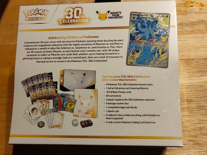 Pokemon Tcg 30th Anniversary Elite Trainer Box (etb) English