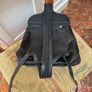 Black Leather Handbag Vintage Style Image 2