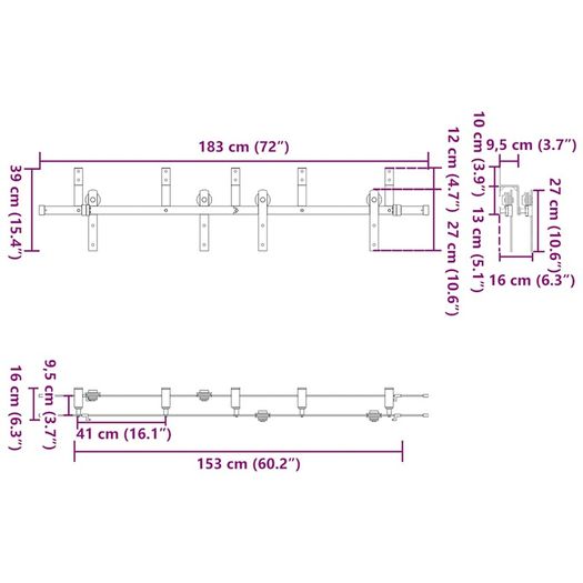 Sliding Door Hardware Kit