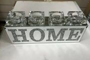 Cruahed diamond candle holder