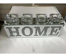 Cruahed diamond candle holder