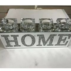 Cruahed diamond candle holder