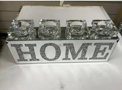 Cruahed diamond candle holder