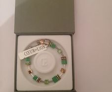 Coeur de Lion GeoCUBE Iconic Monochrome Green Bracelet 4016/30-0500 Boxed New CAN POST