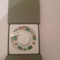 Coeur de Lion GeoCUBE Iconic Monochrome Green Bracelet 4016/30-0500 Boxed New CAN POST