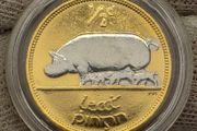Ireland 1942 1/2d Halfpenny Gold and Silver Plated Coin