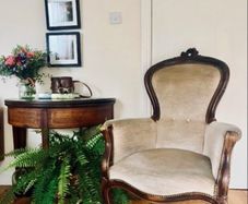 Antique Victorian Armchair - Professionally Reupholstered